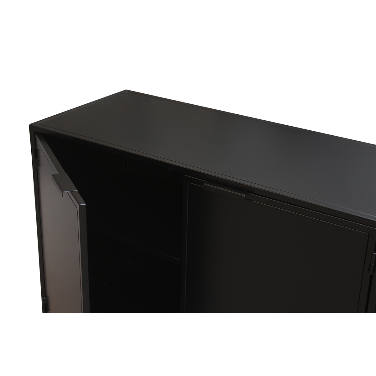 Buffet industriel en métal noir 2 portes L180 cm KARL