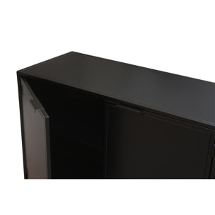Buffet industriel en métal noir 2 portes L180 cm KARL