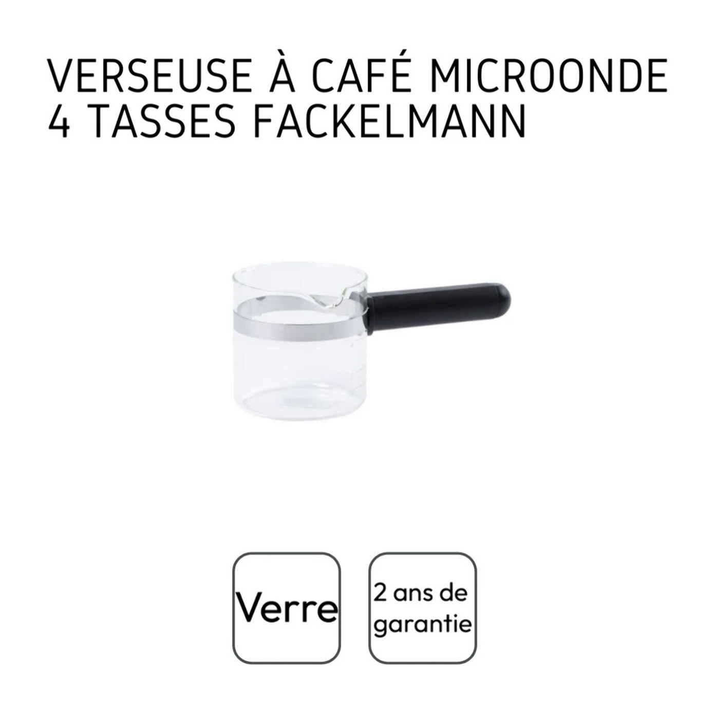 Verseuse à expresso micro-ondable 4 tasses universelle Fackelmann