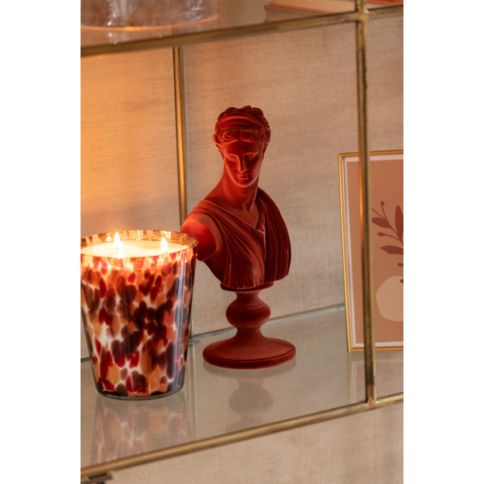 J-Line bougie parfumée Noa - Magnificient Birch - verre - rouge - large - 95H