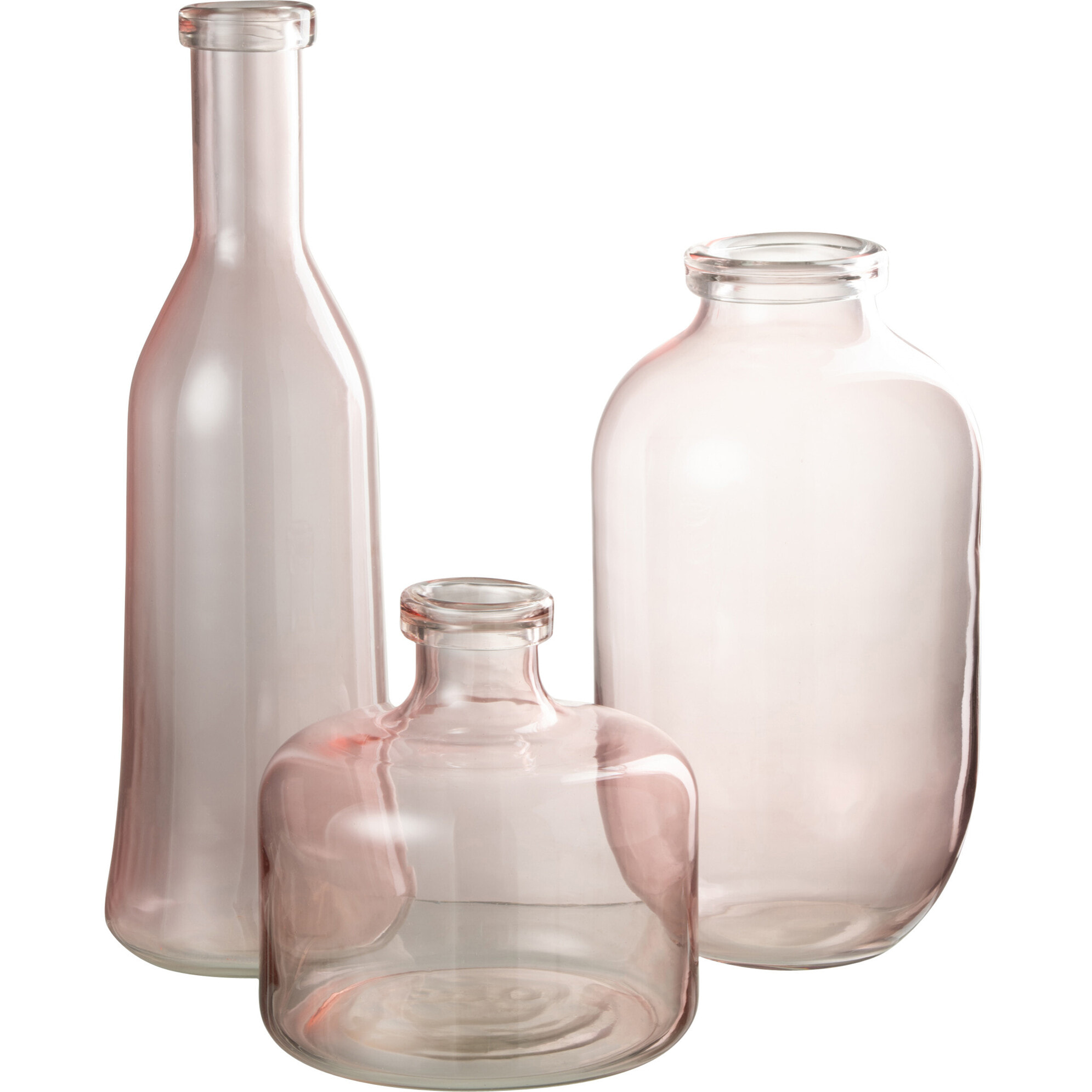J-Line vase Bruni - verre - rose clair - large - 35 cm de hauteur