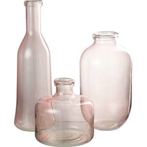 J-Line vase Bruni - verre - rose clair - large - 35 cm de hauteur