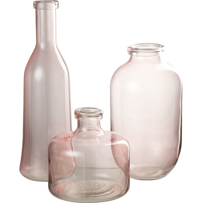 J-Line vase Bruni - verre - rose clair - large - 35 cm de hauteur