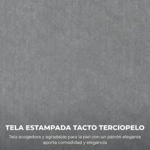Silla de Oficina con Masaje de Amasamiento de 4 Puntos, Silla de Escritorio con Respaldo Alto, Altura Ajustable, Asiento Amplio, Cojín Lumbar, Basculante, Tapizada en Terciopelo, Gris