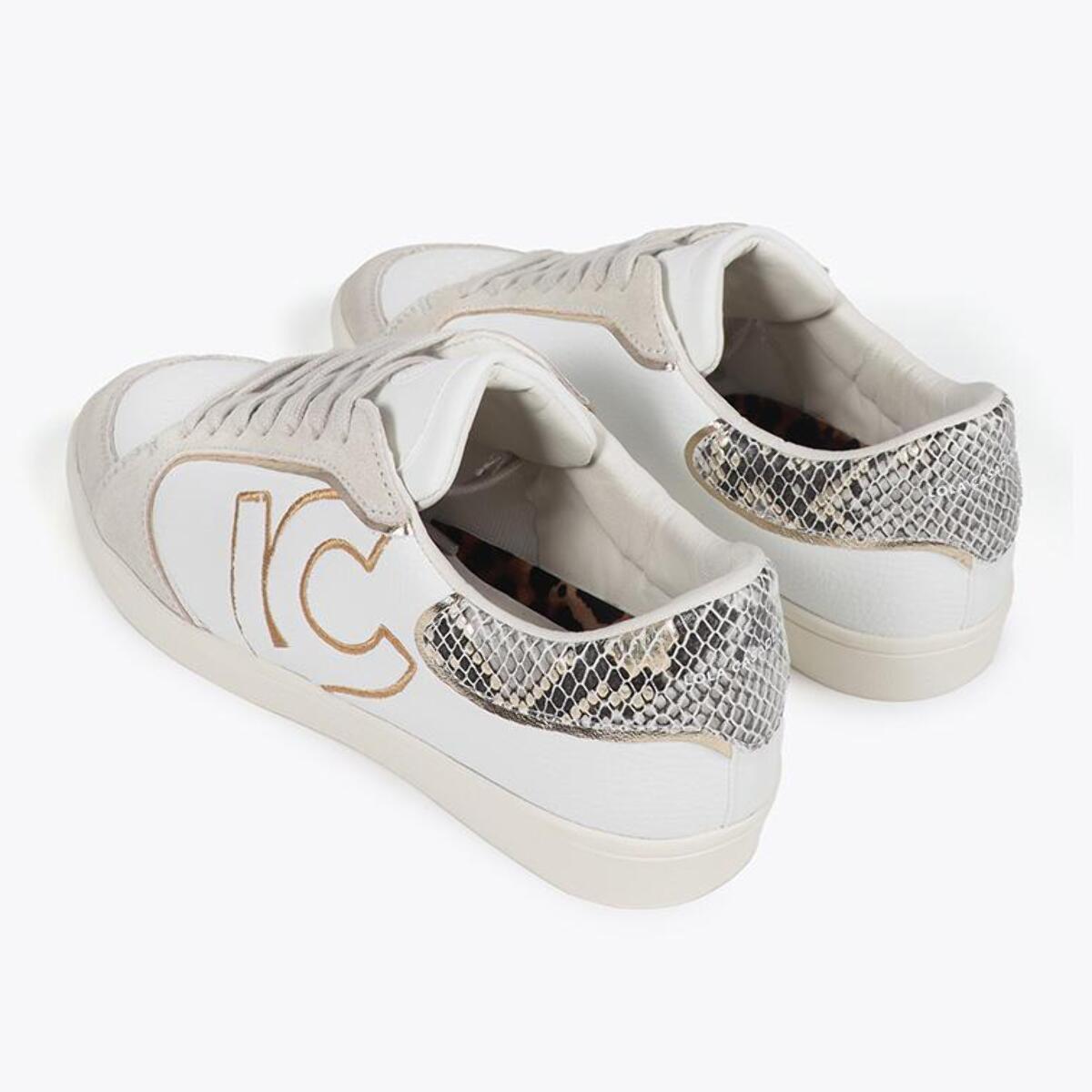 Sneakers con Dettagli Effetto Serpente e Pelle