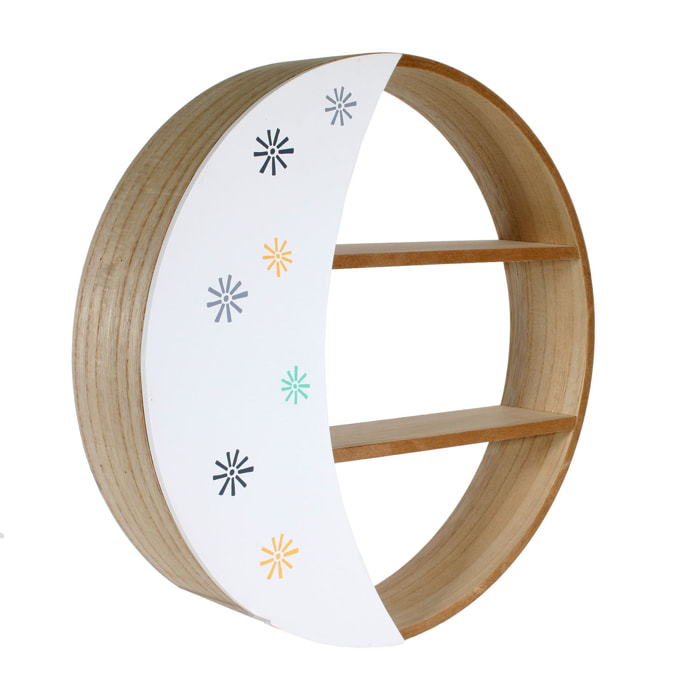 Etagere Bois Ronde Demi Lune