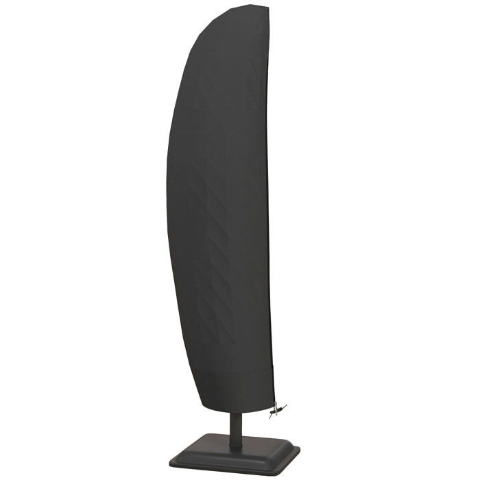 Funda para Sombrilla de Jardín Funda para Parasol Impermeable Tela Oxford 600D Cubierta de Parasol con Cremallera para Jardín Exterior Ø56x220 cm Negro