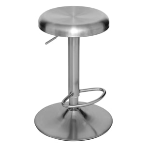 Lot de 2 tabourets de bar Ilsa argent