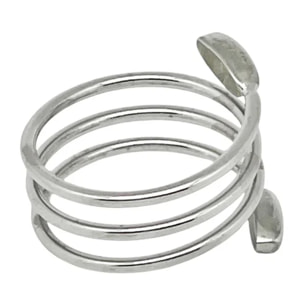 Anillo triple plaetado ajustable espiral. acero