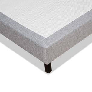 Sommier Tapissier en Kit gris Clémence - 1 Place