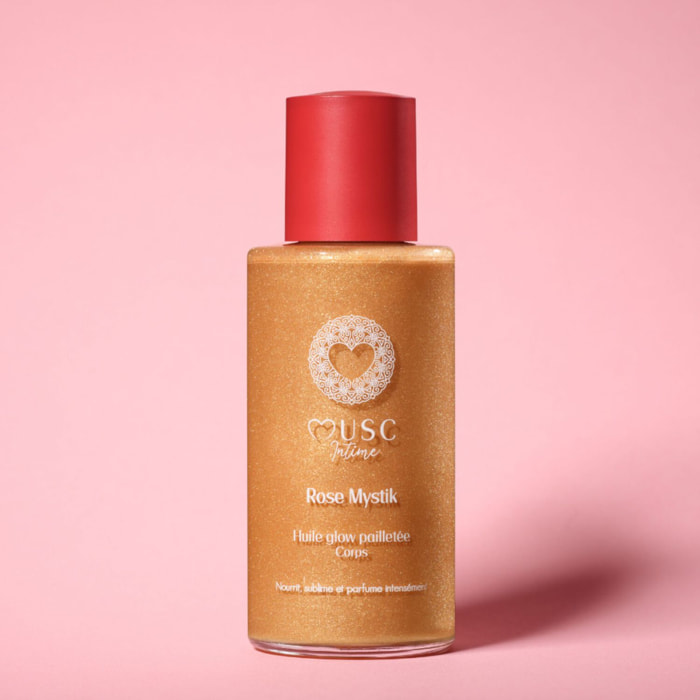 Rose Mystik - Huile Glow Pailletée Corps 100 ml