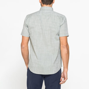 CAMICIA IN COTONE FIAMMATO EFFETTO LINO