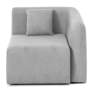 Ikare - module d'assise d'angle droit - en tissu - Gris clair