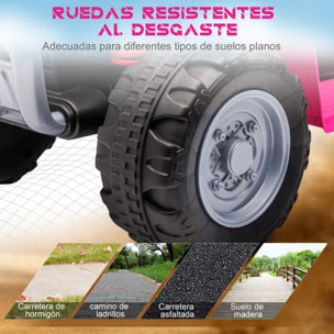 Quad Eléctrico para Niños de 18-36 Meses con Licencia HONDA Vehículo Eléctrico a Batería 6V Infantil con Faros LED Bocina Velocidad de 2,8 km/h y Avance 65,5x38,5x43,5 cm Rosa