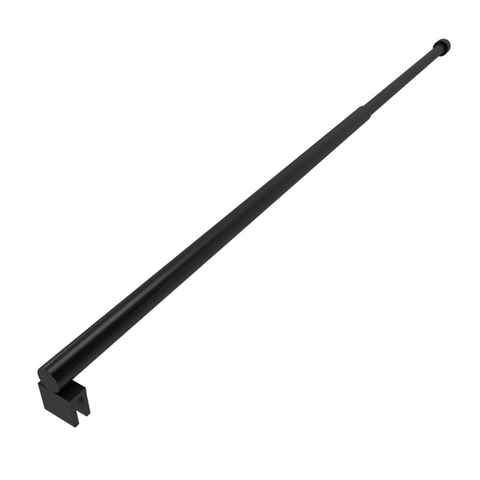 Barre de fixation extensible 70-100cm noir mat pour douche a l'italienne - fixation murale