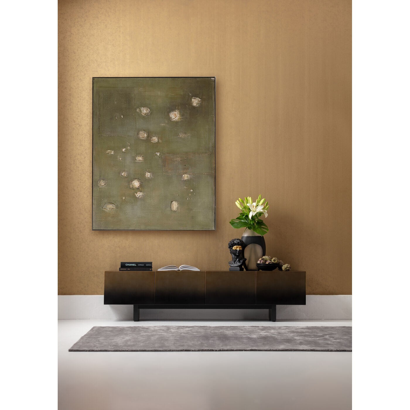 Tableau Moody 120x150cm vert Kare Design