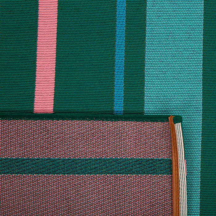 AZUR - Tapis intérieur/extérieur à rayures vertes