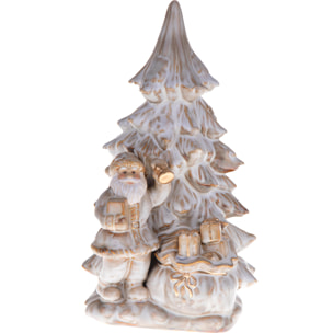 Babbo Natale Di Porcellana Con. Altezza 37,5 Cm - Pezzi 1 - 19,5X37,5X17,5cm - Colore: Dorato - Bianchi Dino - Articoli Natalizi