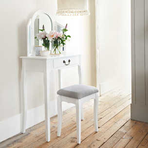 Coiffeuse "Aurell" blanc 1 tiroir