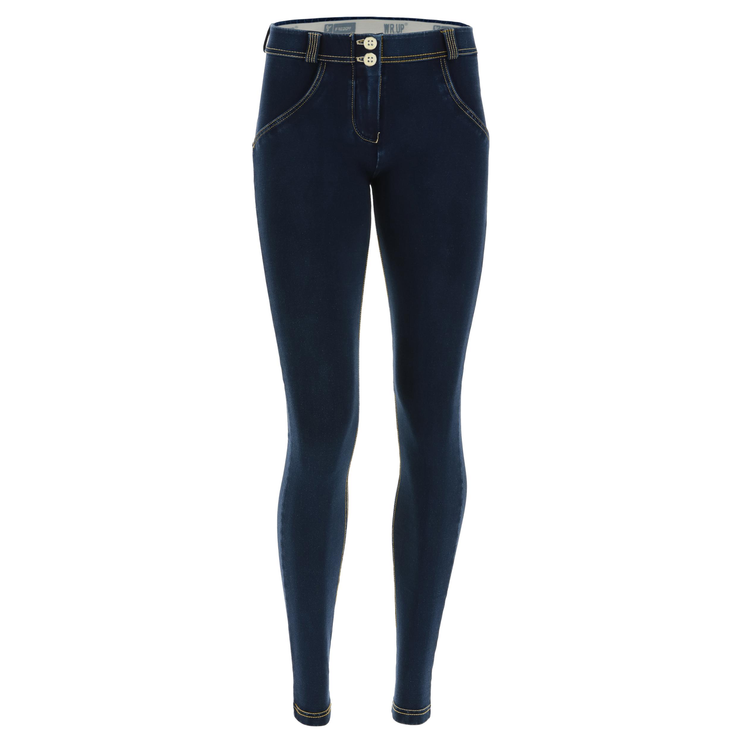 Pantalone WR.UP® skinny vita e lunghezza regular in denim scuro