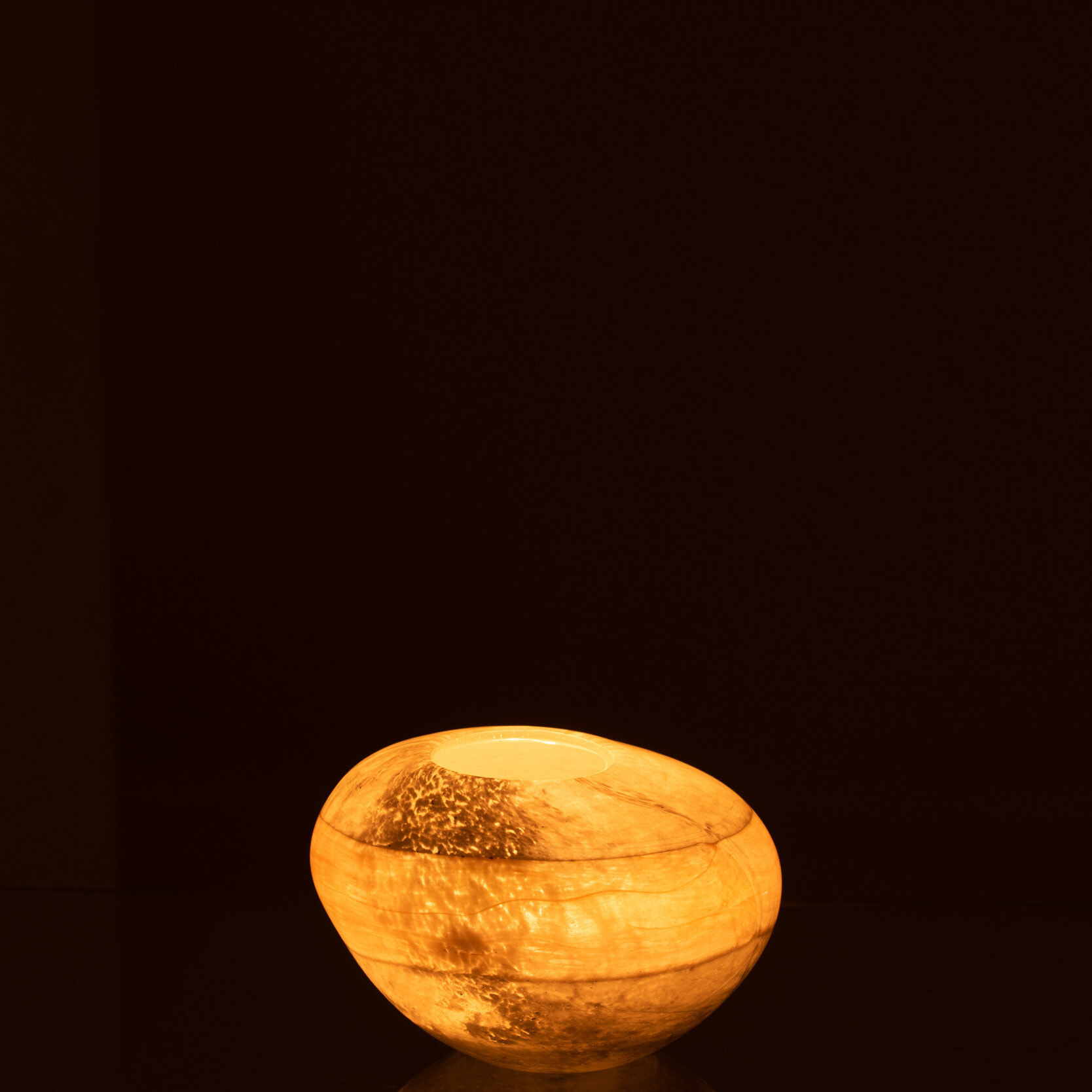 J-Line vase Leo Rond - verre - gris