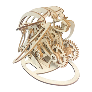 Maqueta de Madera 3D, diseño de Tortuga mecánica. 200 piezas.