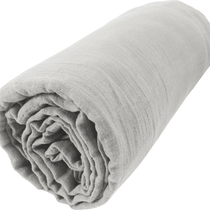 Drap Housse - Bonnet:30cm - 100% gaze De Coton Nuage