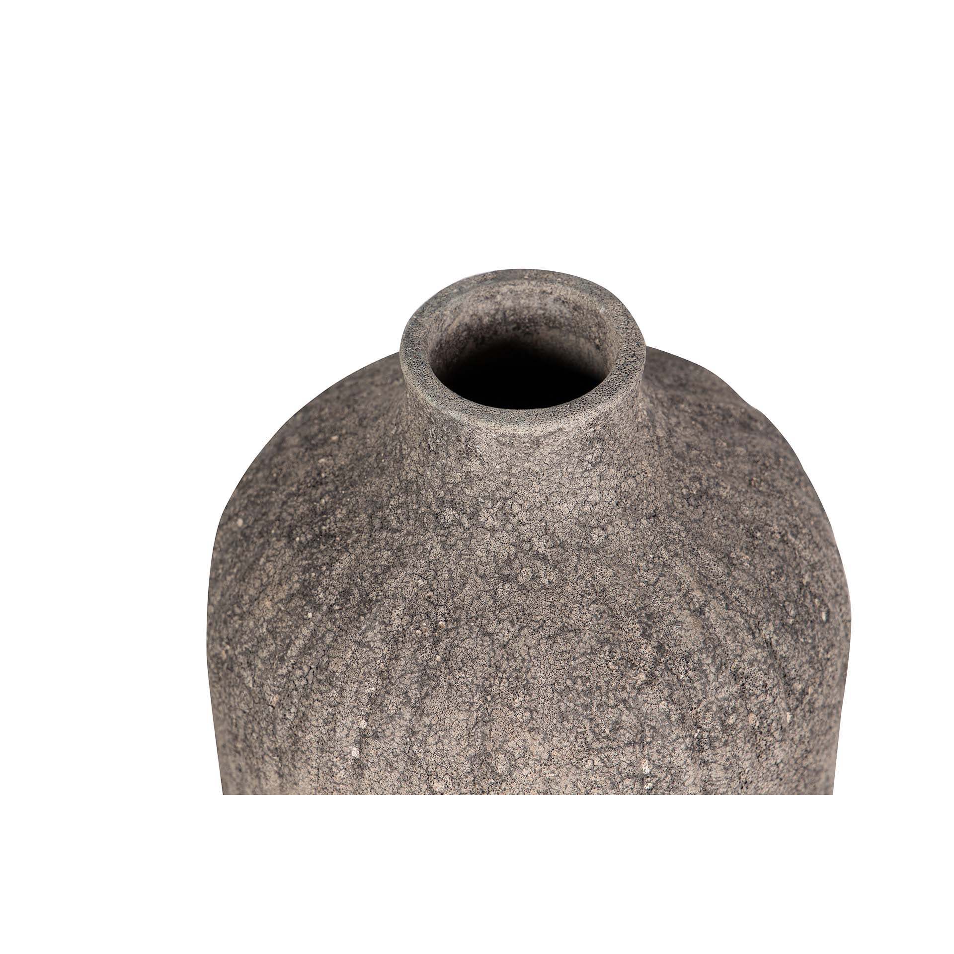 Florero Ceramica Negro Gris 14x14x36 Cm
