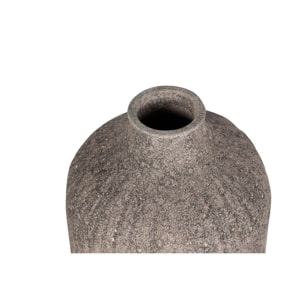 Florero Ceramica Negro Gris 14x14x36 Cm