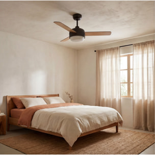 Forlight Ventilador IP20 Klar E27 40W Marrón cobrizo Madera