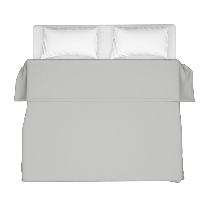 LENZUOLO SOPRA LETTO PIAZZA E MEZZA GRIGIO CHIARO 100% COTONE