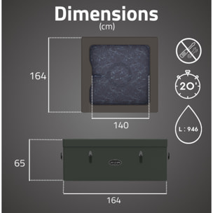 Bestway Spa semi rigide carré Lay-Z-Spa Stockholm Smart AirJet avec WiFi 4-6 personnes