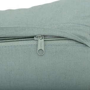 Coussin brodé "Wild" vert céladon 58x38cm