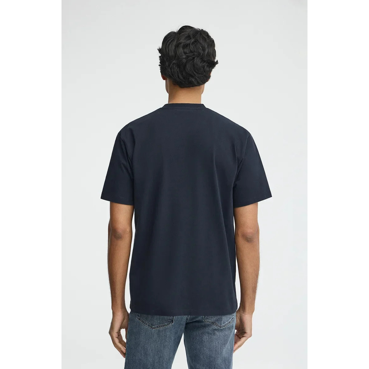 Camiseta azul marino de corte holgado con parche Polo Club