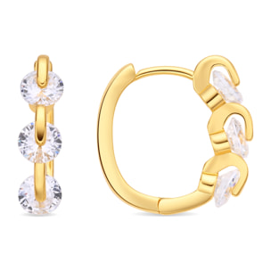 Pendientes Nili acabado oro amarillo 18k