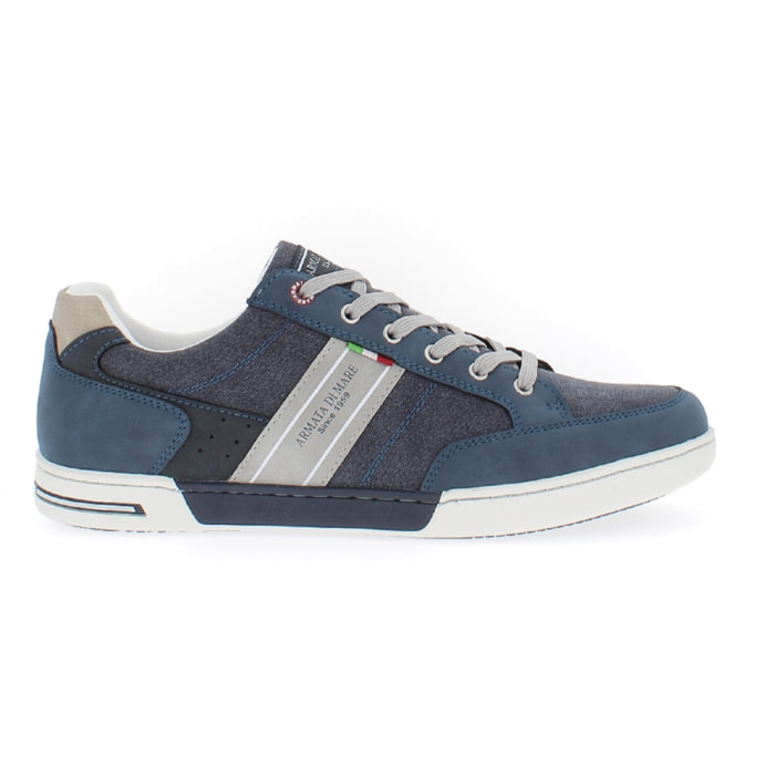 Armata di Mare Scarpe Uomo Sneakers Casual Stringate con Soletta Rimovibile in Memory Foam AMU SS23M308 Blue Navy