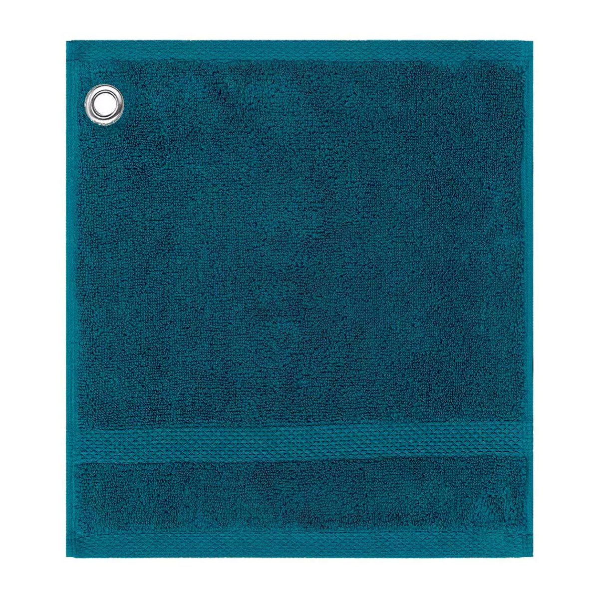 Carre avec oeillet pur coton 550 g/m² uni bleu Elea canard