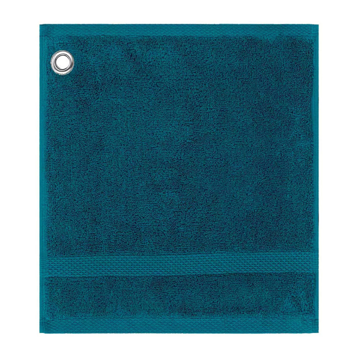 Carre avec oeillet pur coton 550 g/m² uni bleu Elea canard