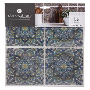 Lot de 2 stickers mosaïque 26x26 cm