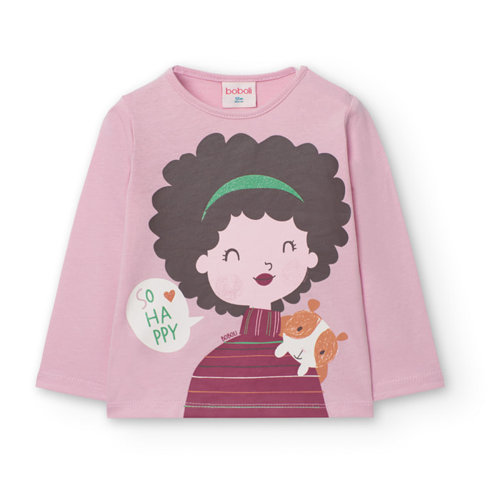 Camiseta punto básica de bebé niña -BCI
