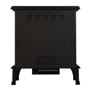 Chimenea Eléctrica 2kW en acero negro con mando a distancia CHE-390 PURLINE