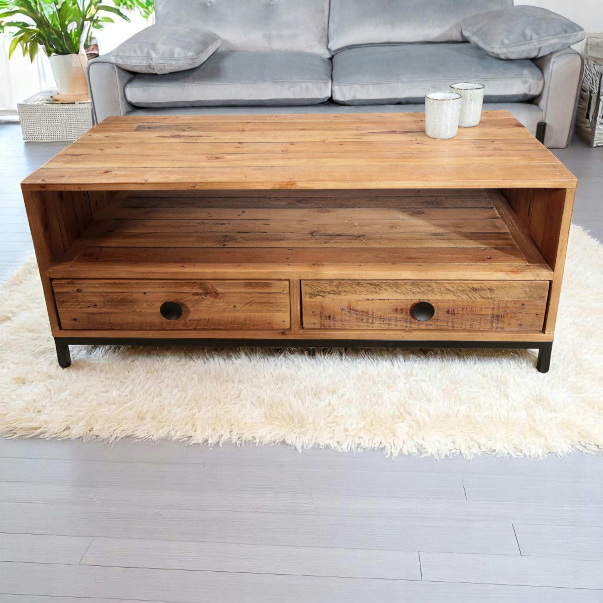 Table basse en bois recyclé CANBERRA