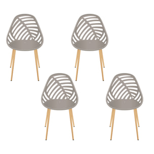 Chaise Alameda Taupe - Lot De 4