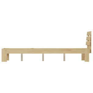 Lit en bois avec tête de lit 140x200cm FINN