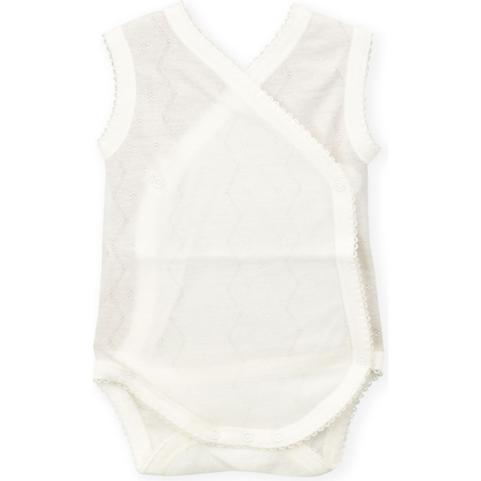 Body cruzado bebé sin mangas algodón