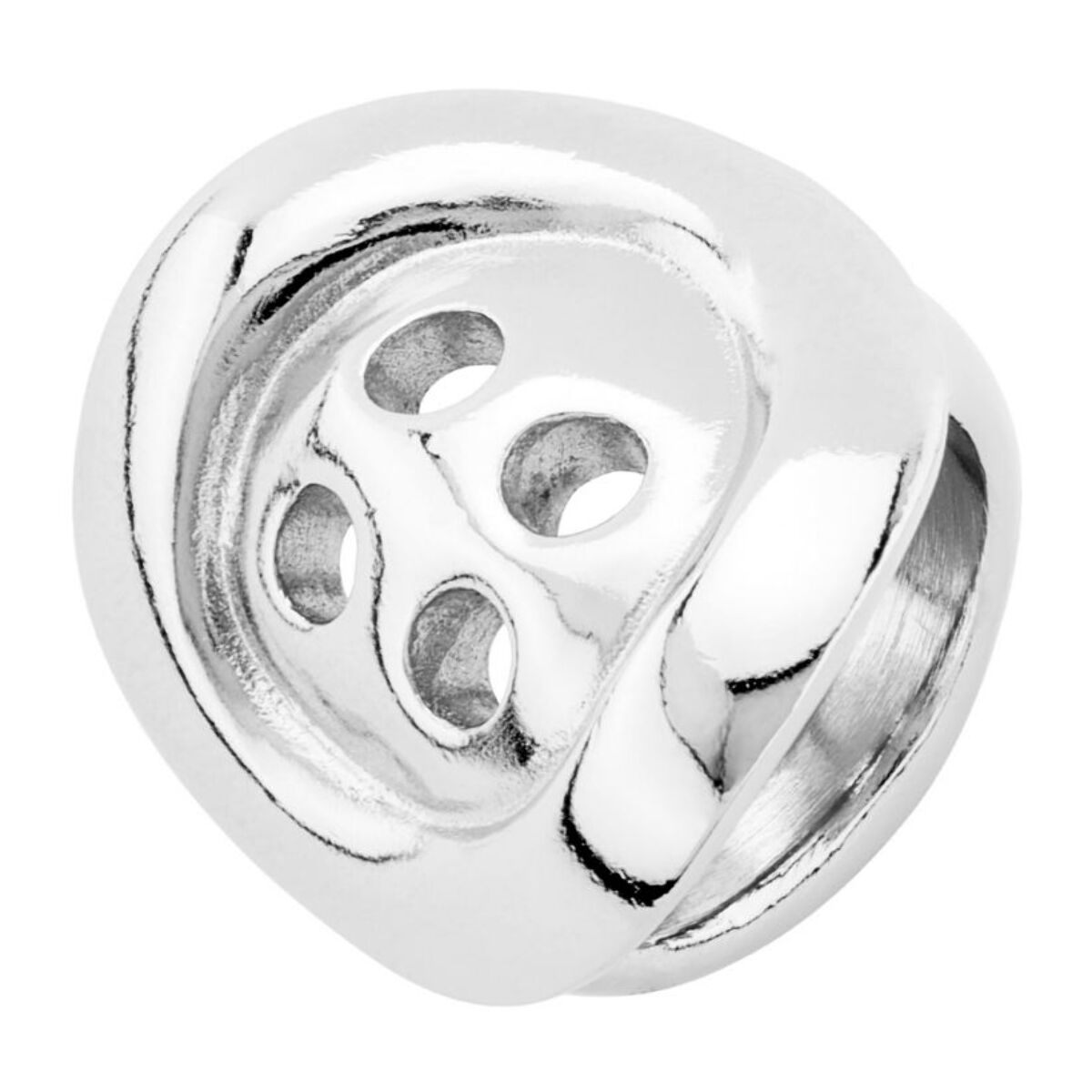 Anillo MELTED BUTTON PLATEADO 15