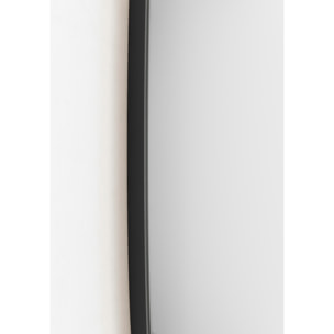 Espejo ovalado Eclipse aglomerado negro 65x40x2 cm