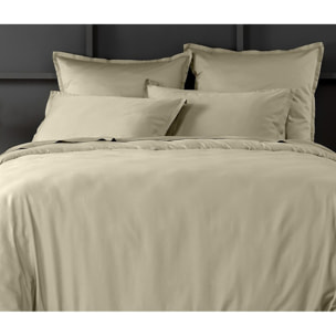 Paire de Taies D'oreiller 1pcs 100% Satin De Coton 105 Fils Beige