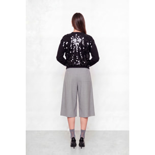 Kocca - Pantaloni culotte da donna a vita alta con pieghe Donna