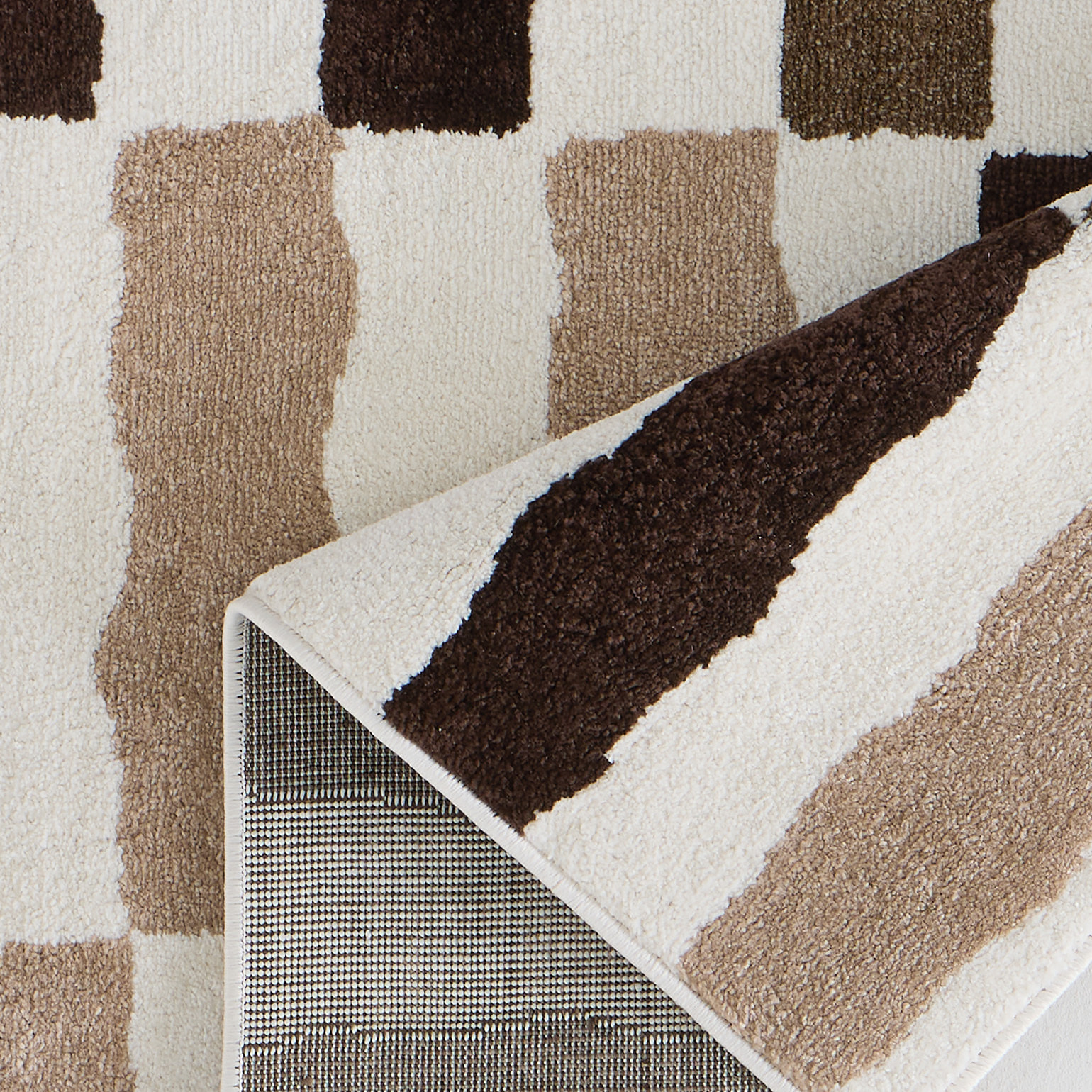 SANTAL - Tapis de salon beige à rayures